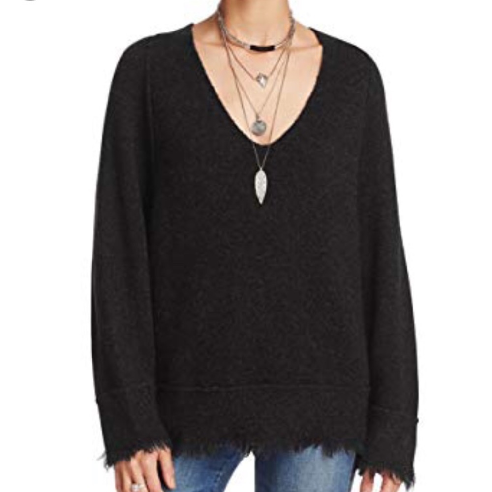 Free People Irresistible Fringe Trim Sweater